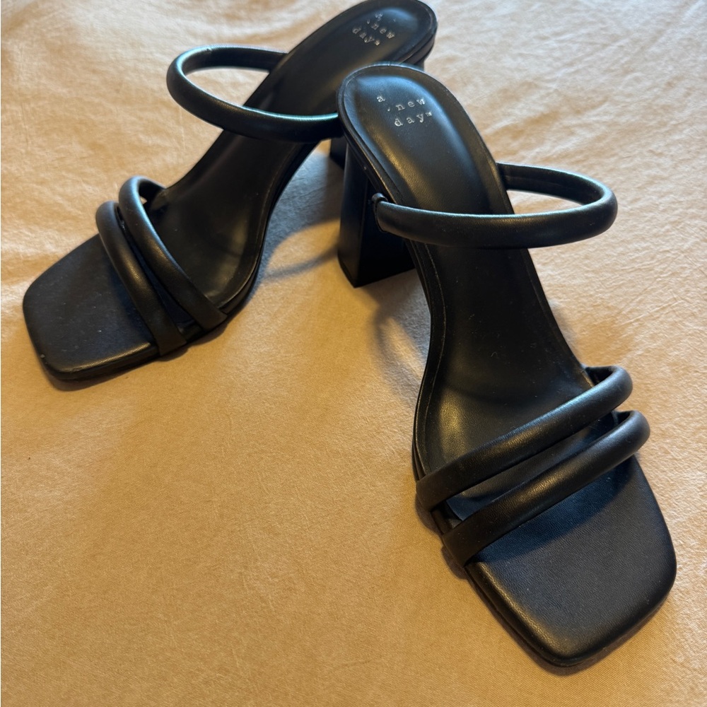 Target A New Day Stacy Mule Strappy Block Heels
